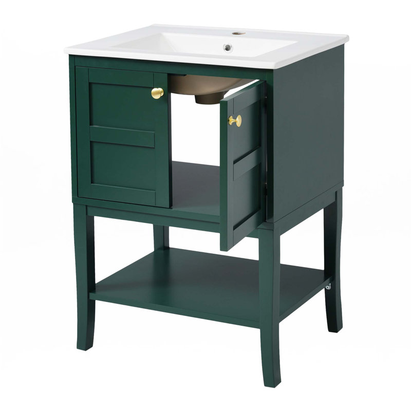 Meuble-lavabo simple 24 po avec lavabo supérieur