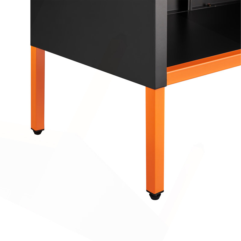 Armoire à chaussures à double porte avec trois compartiments réglables, armoire de salon, Black