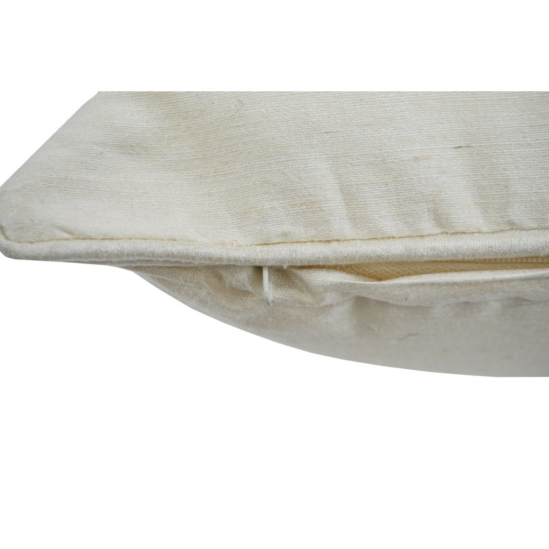  Dupion Silk Throw Pillow, Off White