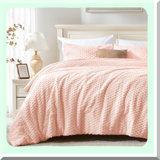 Fleece Cozy Comforter Set - Winter Warmth Bedding Bundle - Soft Fluffy Bed Set with 1 Comforter & 1 Pillowcase - Luxury Bed Set