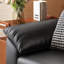 Canapé modulaire noir en similicuir-129862523