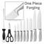 16 Pieces Chef Knives Set with Wooden Block Holder