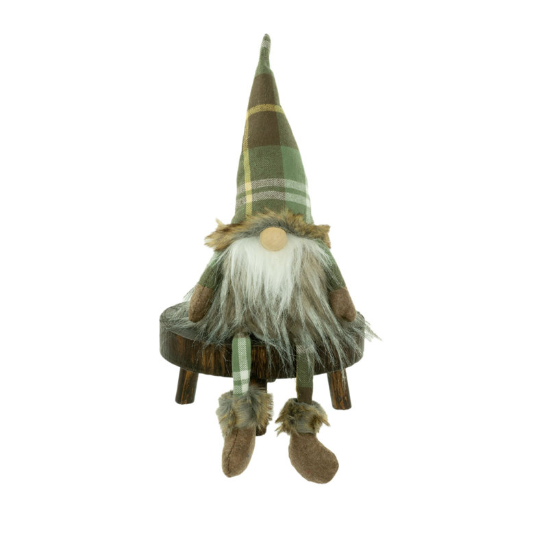 Gnome vert assis