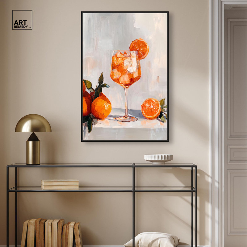 Impression sur toile «Fizzy Drink II» par Art Remedy, H 16 po x l 11 po, Structure noire