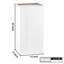 Armoire murale blanche en bois massif à une porte, 3 tablettes réglables, assemblage facile, fermeture en douceur, pour la lessive, salon, profondeur de 15 po, largeur de 12 po, système de 42 po de hauteur, cuisine, bureau,