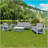HIPS Loveseat with Cushion, Wood Grain Outdoor Garden Sofa-291748071