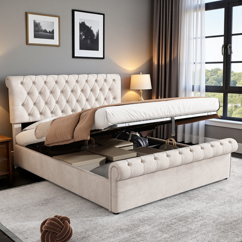 Dehoyos Upholstered Storage Bed, Double (4'6)