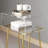 Acrylic Night Stand with Metal Legs Small Transparent Side Table Simple and Modern End Table