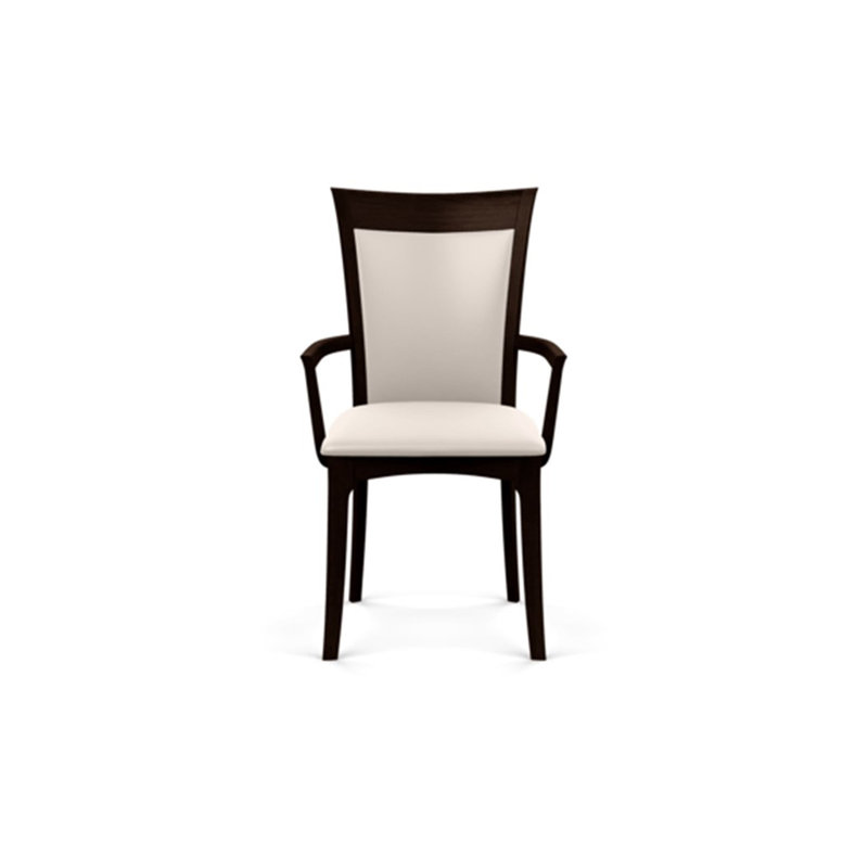 Morgan 19.25'' H Upholstered Armchair, Smoke Cherry, White