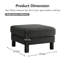 Repose-pieds Lucas - polyester - gris foncé-673692697