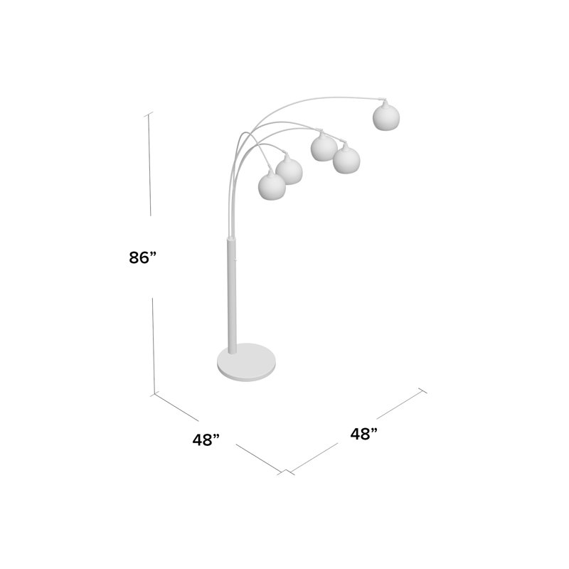 86'' Tree Floor Lamp, Antique Satin Brass