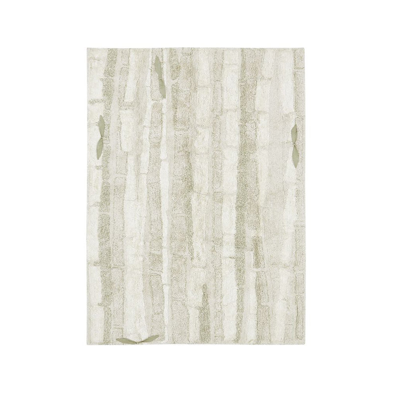Hand Tufted Floral Area Rug in Natural/Ivory/Olive