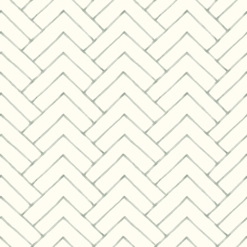 Elliana Prepasted Chevron Double Roll, Teal