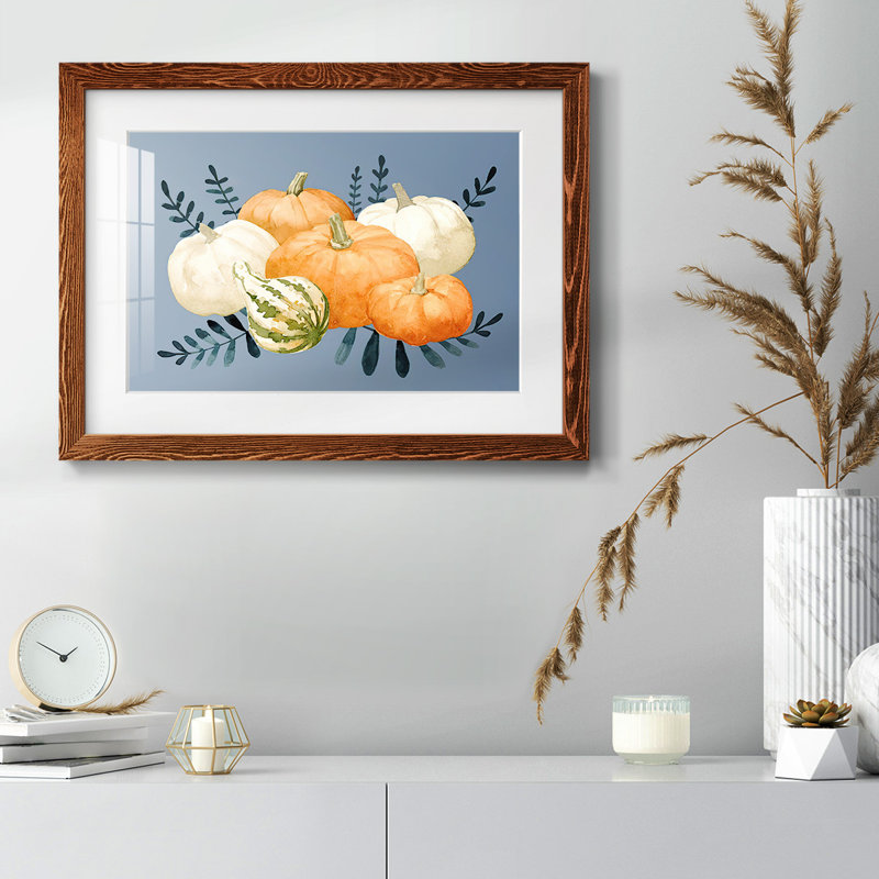 Automne orange et blues I, Érable, H 18 po x l 26 po x P 1,5 po