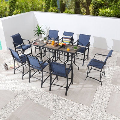 8 - Person Patio Dining Set with Square Table