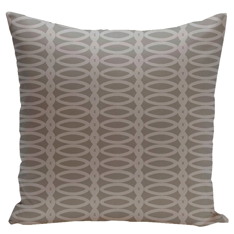 Housse et insert de coussin géométrique carré, Gris, 26 po x 26 po