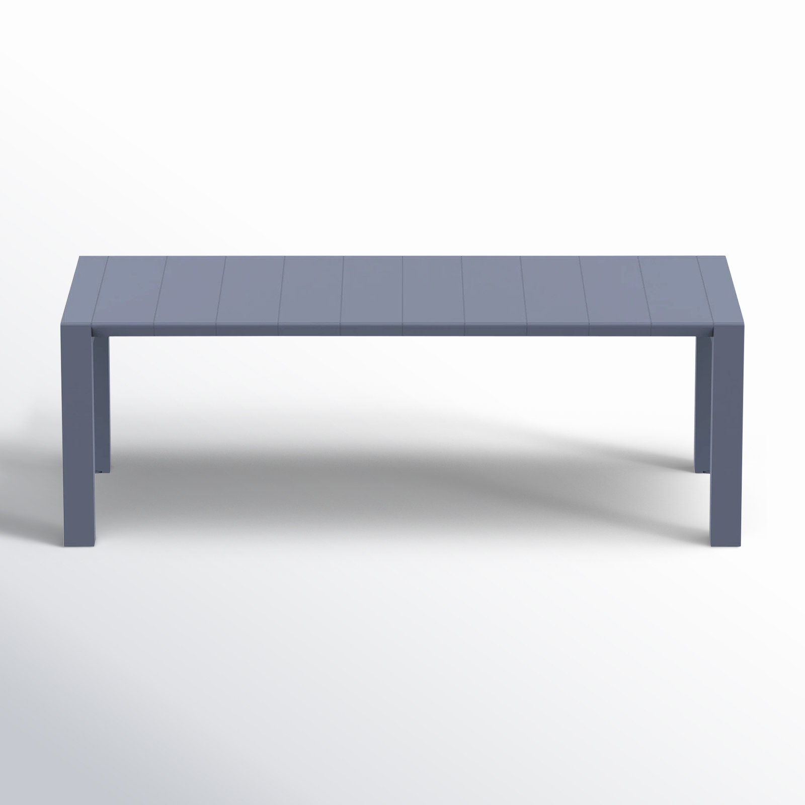 Spector 102" Extendable Patio Dining Table, Dark Gray, 39" W x 70" L x 29.5" H