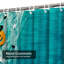 Rideau de douche d'Halloween avec 12 crochets-1952473456