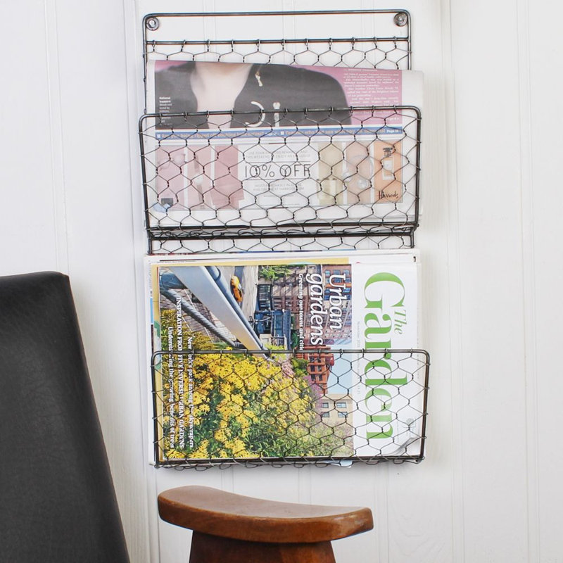 Magdalen Metal Magazine Rack, Black
