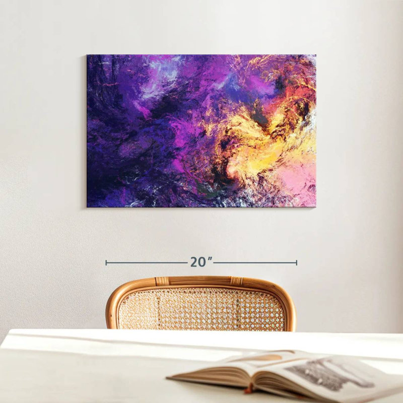 Avery Purple Abstract Texture, 16" H x 24" W
