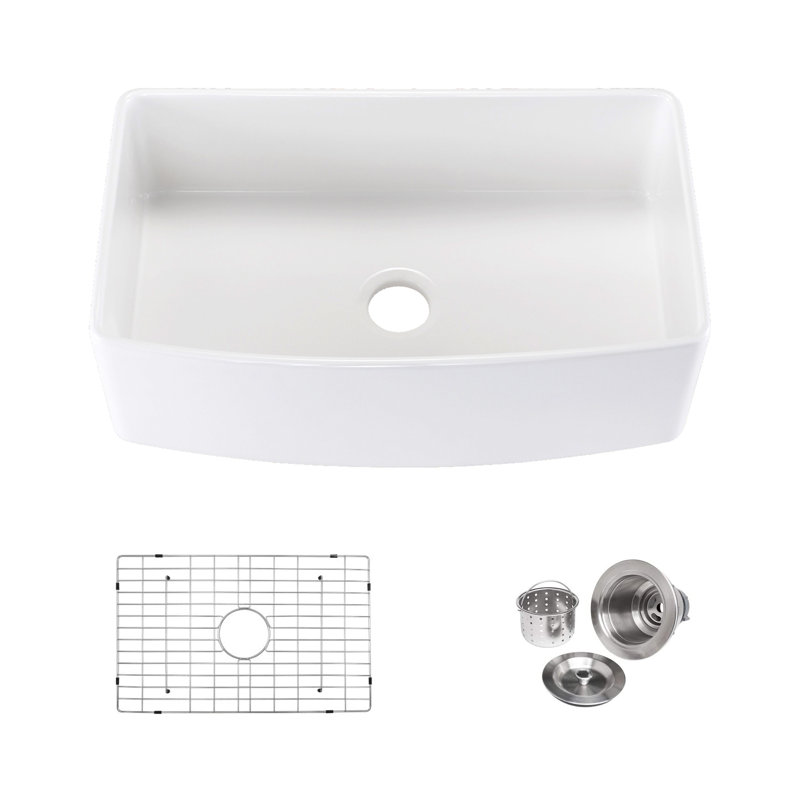 33'' L Single Bowl Fireclay Kitchen Sink
