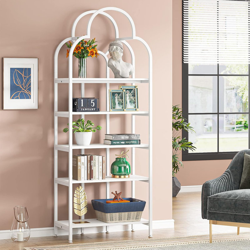 192.5cm H x 75cm W Steel Standard Bookcase, White