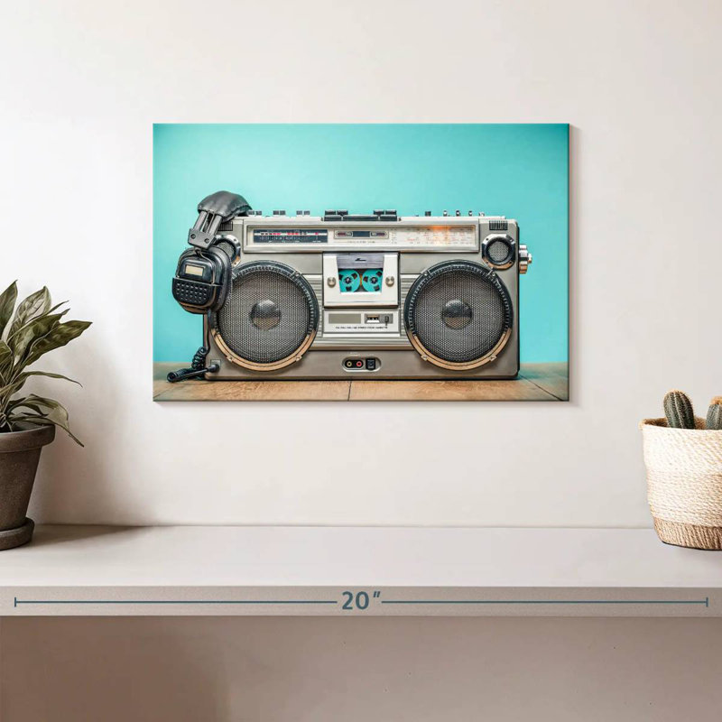 Boombox et écouteurs Abarca Vintage, H 8 po x l 12 po