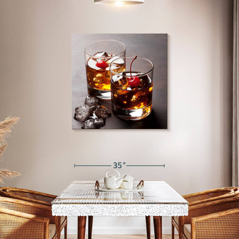 Yarlin Manhattan Whiskey Glasses, 36" H x 36" W