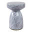 Table d'appoint ronde moderne avec base en verre artistique - Table de bout de salon étroite avec design sculptural pour maisons élégantes - 18 po, rose