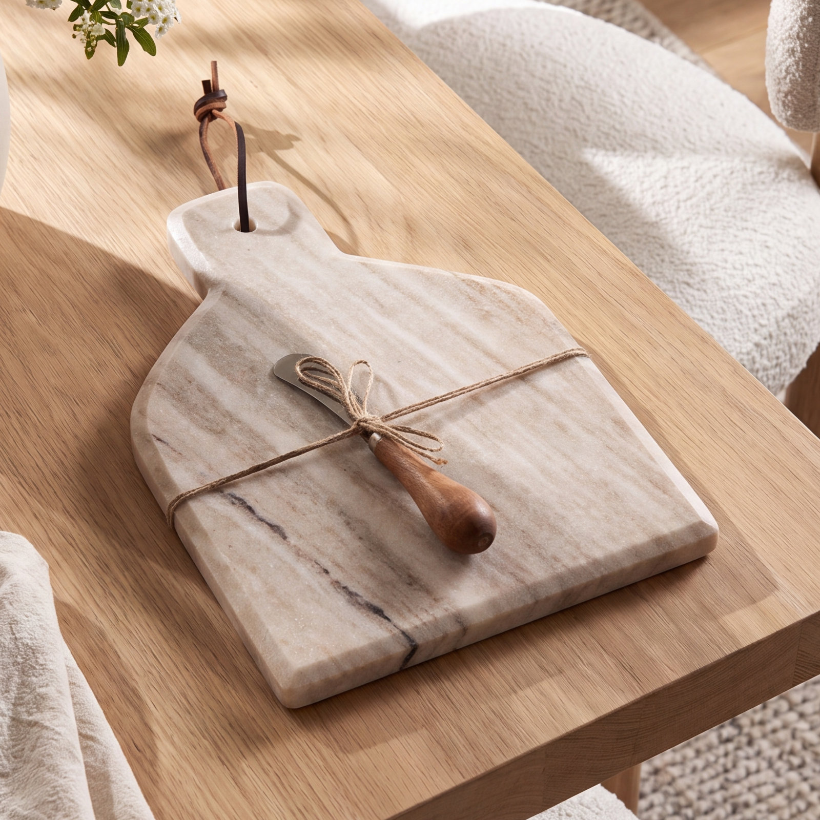 Millings Marble Cheese Board with Canape Knife