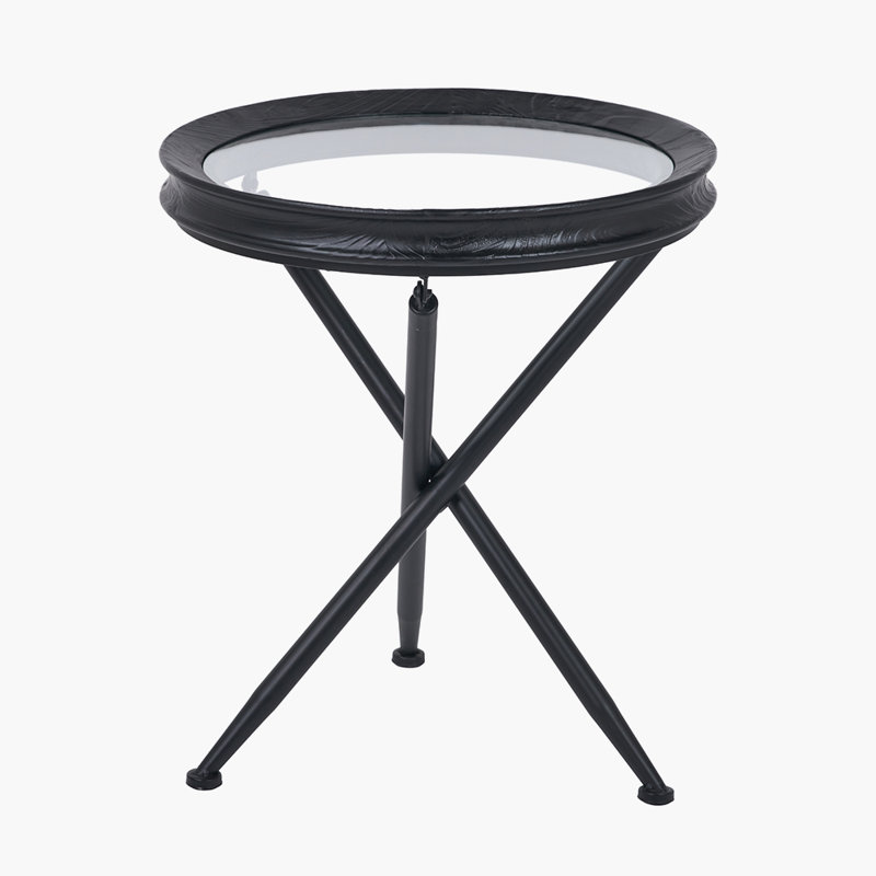 Tayley Glass Top End Table