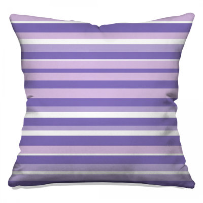 Coussin décoratif à rayures mauves