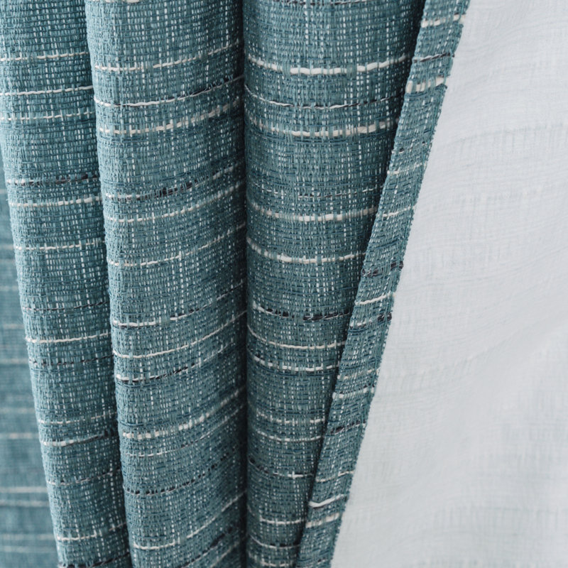 Kensington Textured Woven Privacy Window Curtain, 54" W x 95" L, Wedge