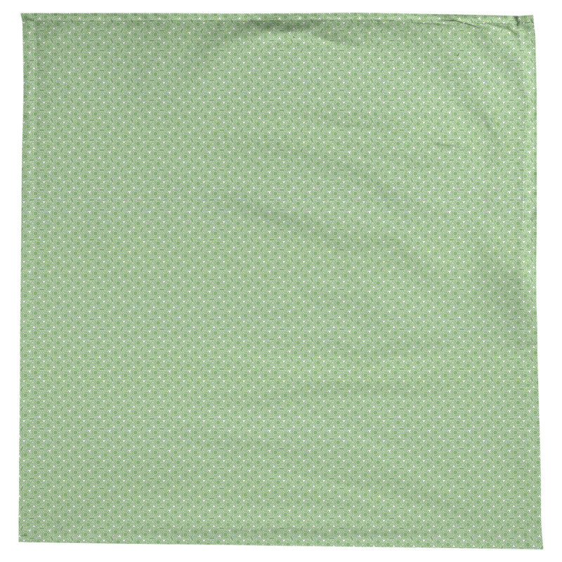 Leffel Geometric 100% Cotton Square Tablecloth, Green/White