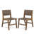 Set of 2 Oslo Faux Leather Woven Dining Chairs