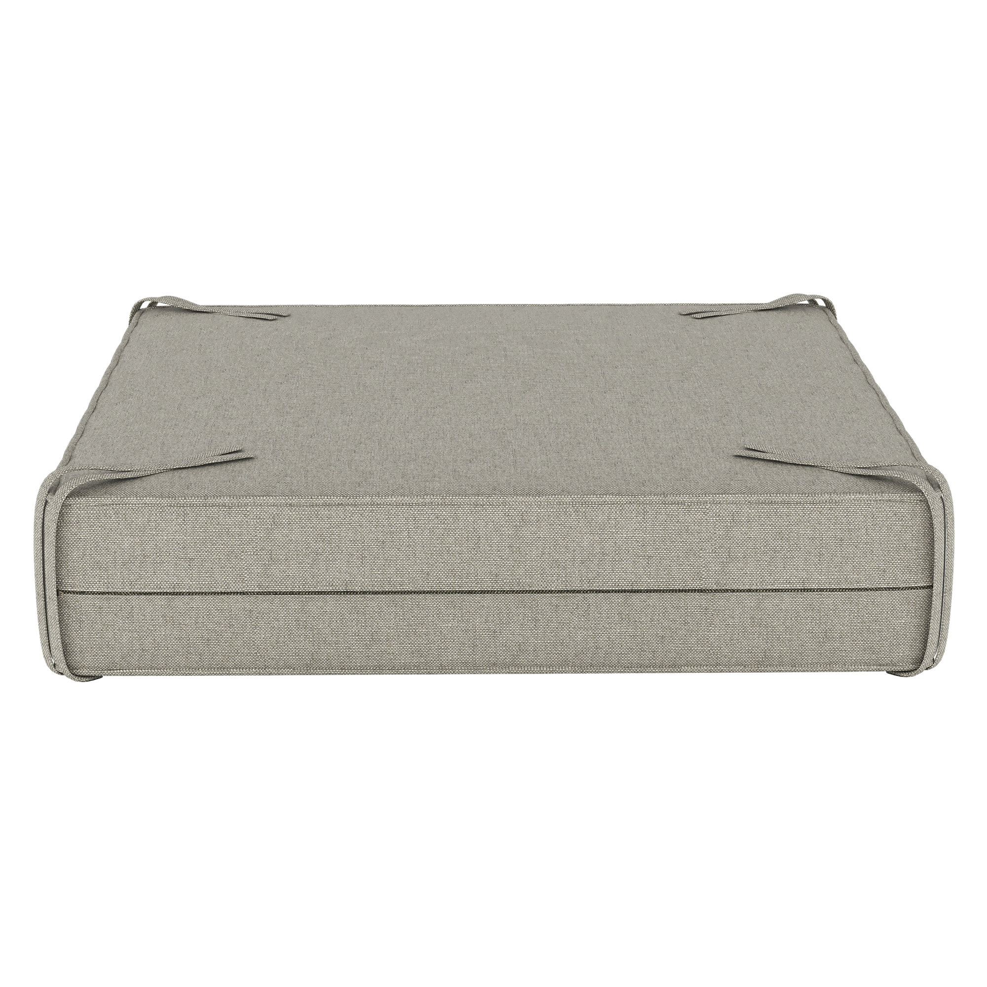 Sunbrella Outdoor Ottoman Cushion, Spectrum Dove Sunbrella® Plainweave