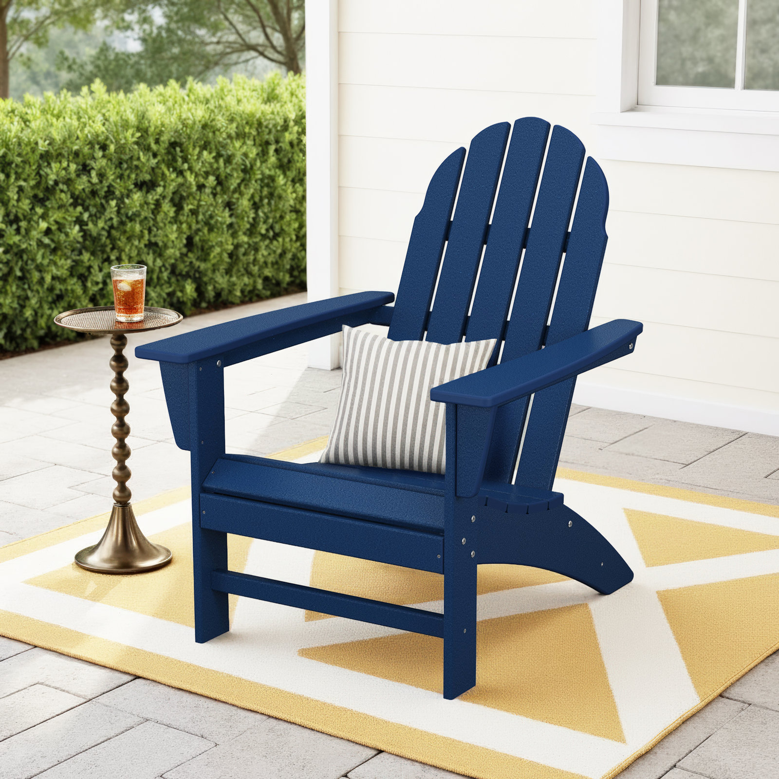 POLYWOOD Vineyard Adirondack Chair, Navy