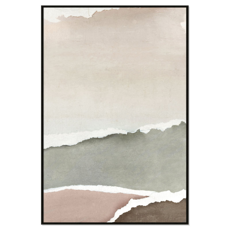 «Torn Whispers II» par Emma Peal, Flottant espresso, H 61,5 po x l 41,5 po