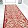 Gardea Floral Machine Woven Hand Hooked Red Area Rug
