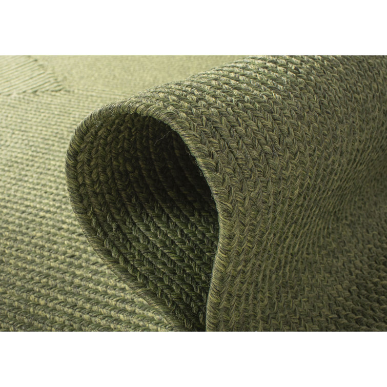 Steelside™ Justice Geometric Handmade Flatweave Cotton Muddy Green Area Rug, Wayfair in 2023