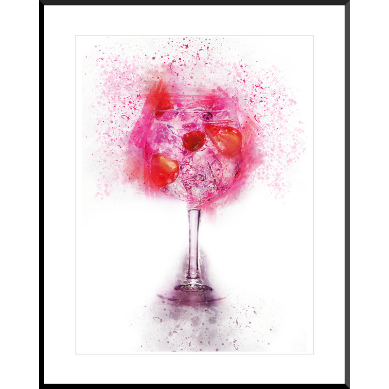 Pink Gin Glass - Single Picture Frame Print