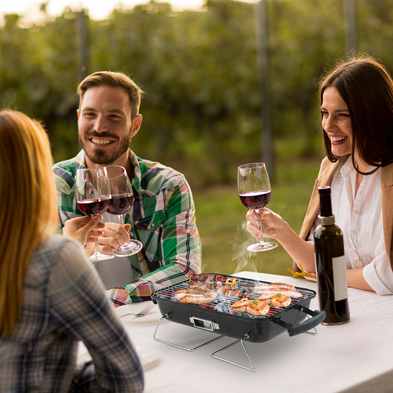 Petit barbecue au charbon portatif 20,8 po