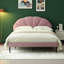 Deeb Tufted Upholstered Flower Silhouette Headboard Platform Bed-787205998-787205992