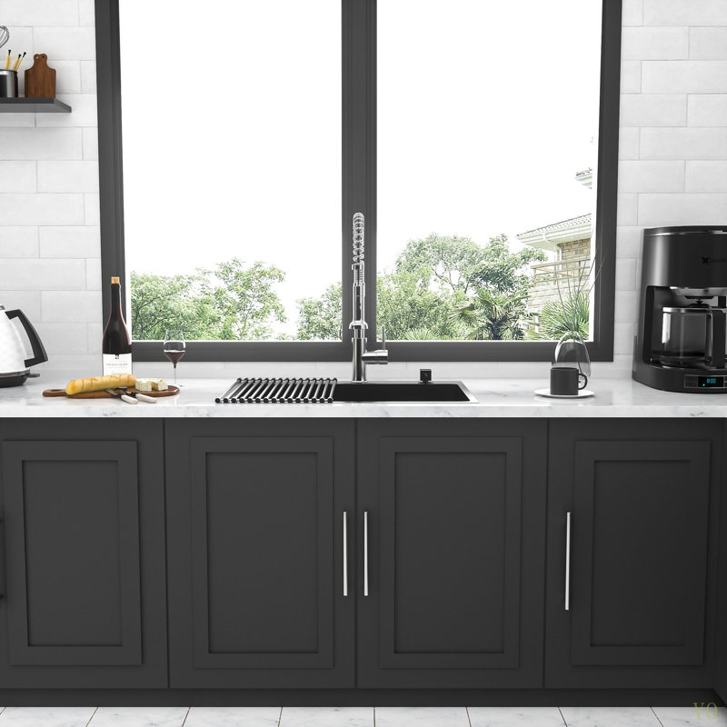 30X22 Inch Kitchen Sink Drop In   16 Gauge Stainless Steel 30" Single Bowl Topmount Kitchen Sink Basin, Gunmetal Black