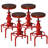 Set Industrial Bar Stools Vintage Counter Stool For Kitchen Island Farmhouse Breakfast Dining Chair 24.01-29.92Inch Height Adjustable Fire Hydrant Design (Copper)-1830187802-1818652456