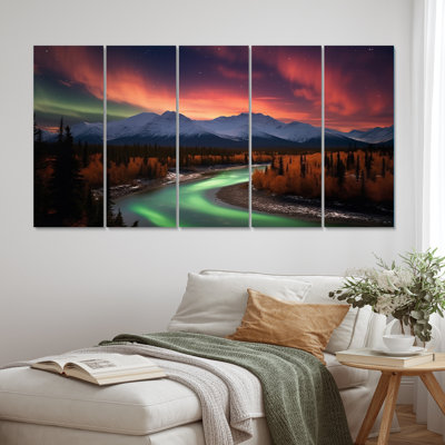 Ensemble de 5 décorations murales 5 lumières Northern Northern Beauty II