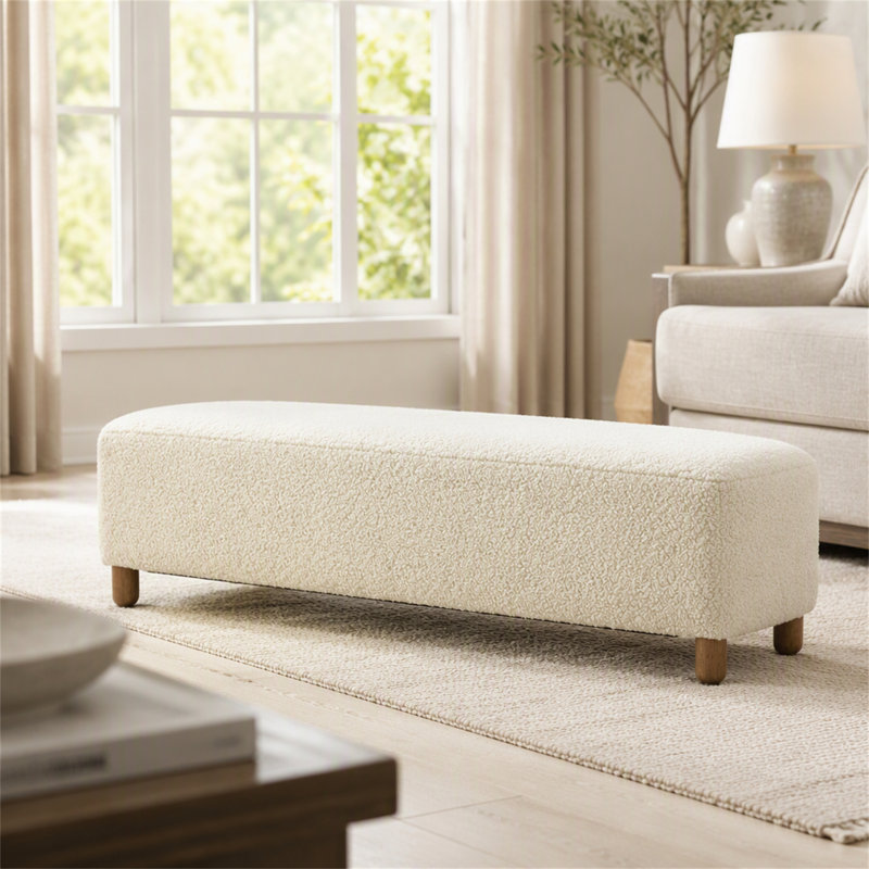 Repose-pieds confortable, Blanc