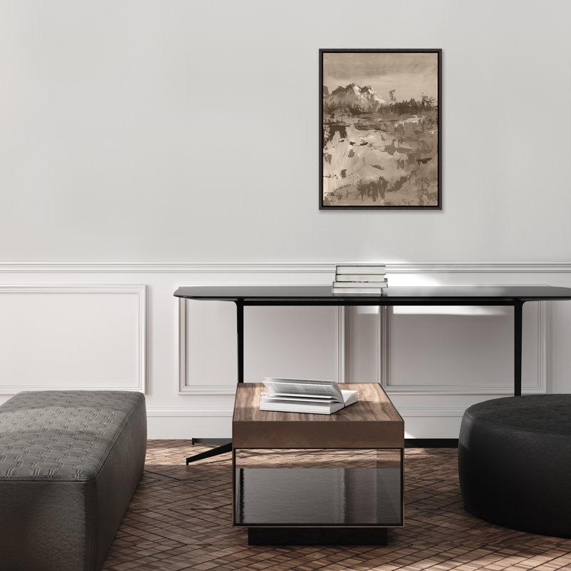 "Finish Touch II" par Ryan Brown - cadre flottant, impression sur toile, H 41,75 po x l 31,75 po, Couche de verre