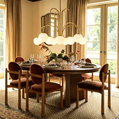 Bradrick 10 - Light Sputnik Glass Bubble Chandelier for Dinning Room