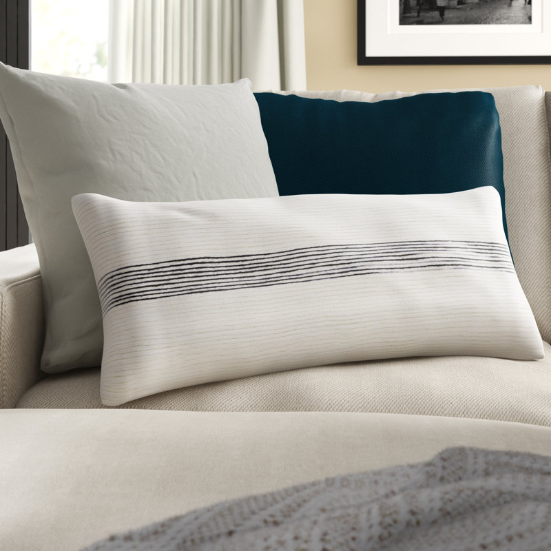 Housse de coussin rectangulaire en coton Cason, Housse de coussin seulement - sans coussin